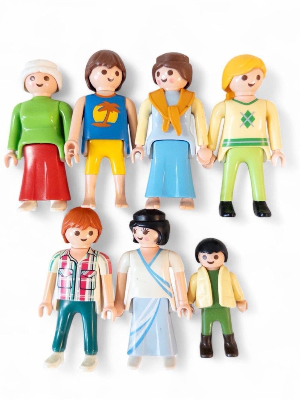 Vintage Playmobil People Lot of 7 Figures Classic 1970s Family Set